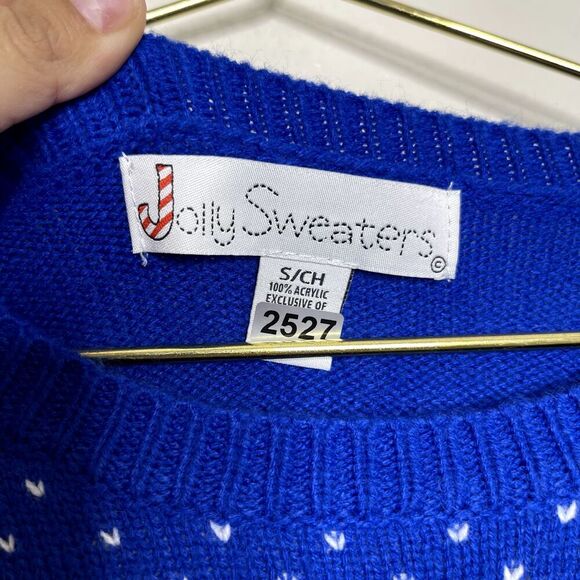 Jolly Sweaters Small Christmas Beer Mug Snowman Knit Ugly Fair Isle Snowflake - Picture 2 of 10